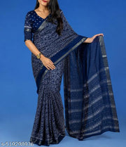 FANCY DOLA SILK SAREE WITH UNSTITCHED BLOUSE