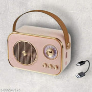 Premium Vintage Retro Bluetooth Speaker with FM Radio, USB, and TF Card Support - Rechargeable Portable Wireless Speaker