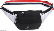 SAMTROH Stylish Waist Bag Elegant Style Travel Pouch Passport Holder Waist Bag (Black, Grey)