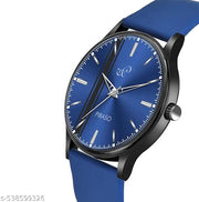 Blue Dial & Blue Silicone Strap Watch For Men