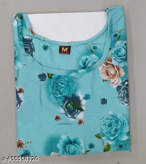 Polyster/Crepe fabric-Women Ethnic Wear Women Crepe Fabric Printed Straight Kurti, Size -S, M, L, XL, XXL, 2XL, XXXL, 3XL, 4XL, 5XL ( New Arrival New Design Fashionable Kurti )