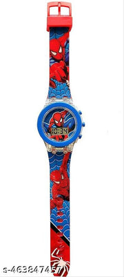 Unisex Spiderman Multicolored Digital Glowing Light Wrist Watch For Boys And Girls (Best Return Gift)