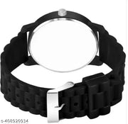 Miss perfect Blue Sq Crono Dial Bumpper Pu Black Belt Men and Boy Watch