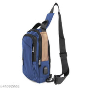 Unisex Chest Shoulder Bag With 1 Compartment 2 Pocket And USB Port Sling Bag Sling Bag For Men/Men Chest Bag/Men Crossbody Bag