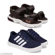 Bersache Comfortable Trendy Outdoor Casual Slipper&Flipflops for Boys Pack of 2