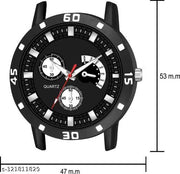 BEST QUALITY BEST PRICE Analogue Black Dial Tranding Pu Belt Watches For Men Boys