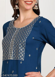 Women Georgette Printed Front Slit Kurta |Lace border/ dresses For Women | Party wear dresses| Gown for women | Long Gown for women | Ladies Gown \Anarkali Kurtis\Rayon Kurtis\Cotton Kurtis\Rayon Kurta Sets