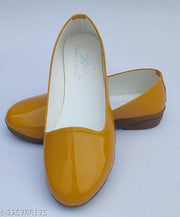 New latest kids yellow patent loffer for girls partywear