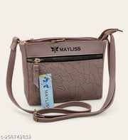 Attractive trendy women Lavender PU sling bags/Small Sling bags/Premium PU leather sling bags for women/Full handwork bag/Party wear and wedding bag for women
