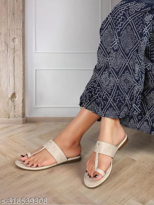 stylish flats for women Cream