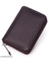 High Quality Zipper, 9 Slots Leather Credit Card Holder | ATM Card Holder For Mens and Womens (PACK OF 1)(Dark Brown)