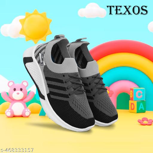 TEXOS Stylish Flyknit Casual Sneakers Shoes For Kids, Boys and Girls