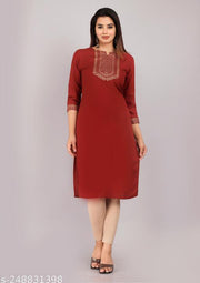 Kurtis & Kurtas - Maroon Color Kurtis for Girls Women