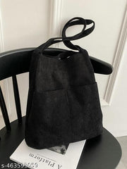 Corduroy Washable Trio Bag | Reusable Bag | Corduroy Smart Carry Bag For Women And Girls