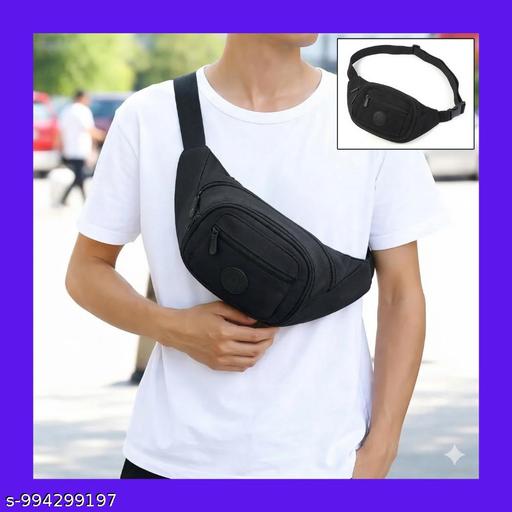 Unisex Canvas Waist Pack - Multi-Pocket Hiking Fanny Pack with Adjustable Strap for Travel & Outdoors