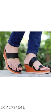 Readyway women,s solid toe-ring heel