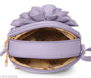 Purple Pu Fabric Premium Crossbody Bag For Women