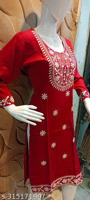 Women white buety kurti