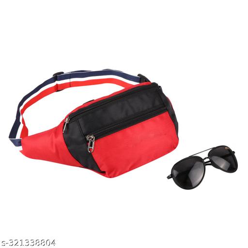 ROCKZONE Hiking Travelling Trekking Sports Waist Pouch Cycling Walking Running Bag Chest Waist bag  (Red, Black)