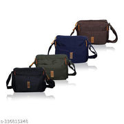 Men's Sling Bag Pack of 4 Stylish Cross Body Travel Office Business Messenger Bag for Men Women