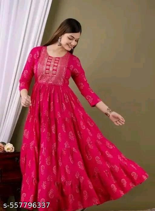 gold  @1 Rani kurti pink
