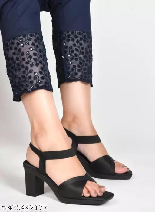 Afuzi New Stylish Girl’s Heel Comfortable and Fashionable Out Door Sandal's For Light Weight Casual Fashionable For Women/Girls Sandal For Women Pich