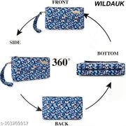 WILDAUK  Casual, Formal, Party Blue Butterfly Print Clutch