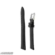 Black 22mm Genuine leather Strap For Watch and Smart Watch for All 22mm