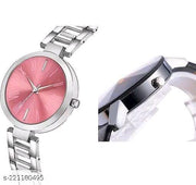 New Solid Designer Black Silver Metal Analog Watches for Women
