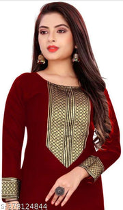 Women Letest Outfit Beautiful stylish kurti with Golden Lac