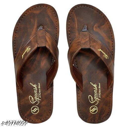 Rust Solid Thong Flip-flops For Men