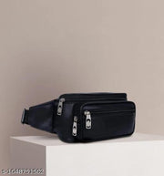 Latest Men Women Leather Waist Pack Travel Bags For Money| Belt| Cards |Mobile| Documents| Kit| Books and Bills Dairy Pouch Cross Side Bag For Men Women .With Belt Stylish Small Luggage Accessories Bag I Waist Bags I Fanny pack.