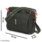 Lightweight Stylish Green Sling Bag for Men and Women Suitable for Daily Use and Travel (Pack of 1)