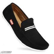 Stylish Men's Suede Black Flipflops