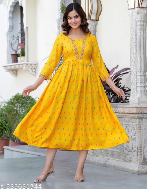 Anarkali Printed Kurti For Women