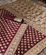 Trendy Jacquard Banarasi Silk Saree for Women | Designer Self Design Zari Woven Kanjivaram Art Silk Saree | Signagraph Pure Silk Look Saree