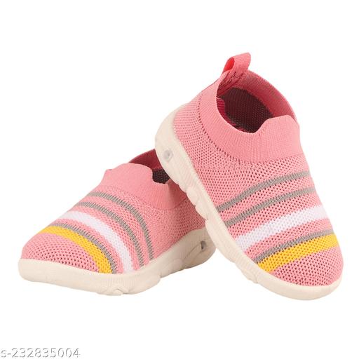 Rotation GLORY-4 Pink Knitted Slip-On Baby Shoes for Boys & Girls | Lightweight, Breathable, Soft Sole Toddler Sneakers