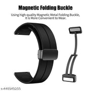 22MM SiliconeStrap with Folding Magnetic Lock Compatible with Watch 3 45mm/ Watch 46mm/Gear S3 Classic/Frontier Compatible All 22MM Watches(Only Strap)
