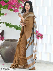 Pure Cotton Handloom Khadii Party & Weeding Speacial Saree For Womens & Girls With Unstitche Blouse pices.