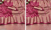 Dhyey Fashion's Latest Fancy Organza Banarasi Jacquard Self Designed Silk Saree