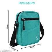Shavika Bag Polyester Sling Cross Body Travel Office Business Messenger one Side Shoulder Pouch Bag for Men and Women MB201 Green
