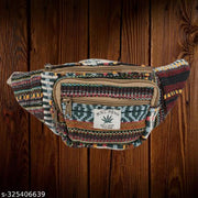 MYRIAD waist hemp bag Trendy Hemp Fanny Pack for Street Style Lovers Stylish Hemp Belt Bag for Urban Adventures Size-(30 x 12 CM)