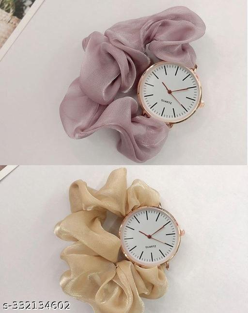 korean style scrunches fancy watch for Queen&princess