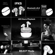 BEATZ/M10/M19/T12/ULTRABUDS/EARPODS TWS Bluetooth Earbuds Wireless Bluetooth 5.1 Stereo IPX7 Waterproof bluetooth Headset wireless earbuds ANC Earbuds which comes with 12 hour Battery Backup
