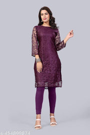 Trendy Layered Net Kurti