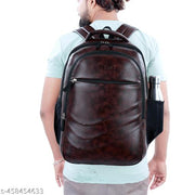 Comfy Classic PU Leather  40 L Casual Waterproof Laptop Bag/Backpack for Men Women Boys Girls/Office School College Teens & Students