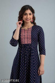 Trendy Printed Embroidery Kurti