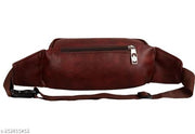 Swanky Leather Waist Pack Travel bag for Money|Belt| Cards| Mobile|Documents|Kit Books And Bills Dairy Pouch Cross Side Bags for men Women. With Belt Stylish Waist Small Luggage Accessories bags With Trust Unisex PU Waist Pack bag with Belt for travel