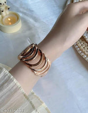 Korean Fashionable ROSE GOLD design analog watch For women and girls