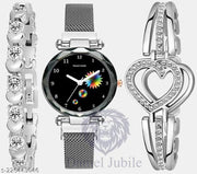 Chakra Analog fancy looking latest designed Black Dial Magnet Black Watch for Women or Girls and Watch for Girls or Women